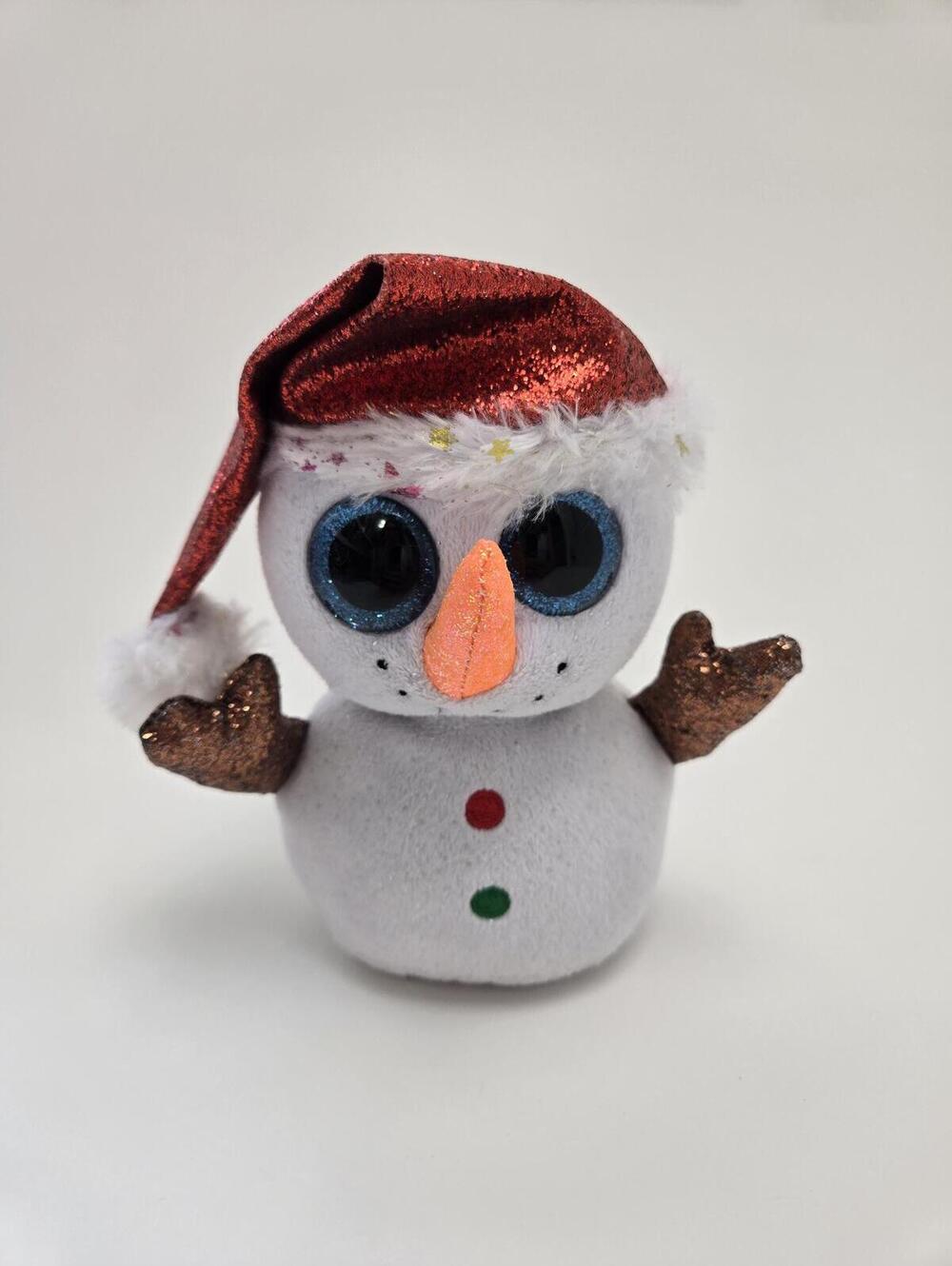 Ty Beanie Boo “Flurry” the White Holiday Snowman - No Hang Tag (6 inch)